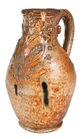 Continental Salt-Glazed Stoneware Tyg with Impressed Decoration