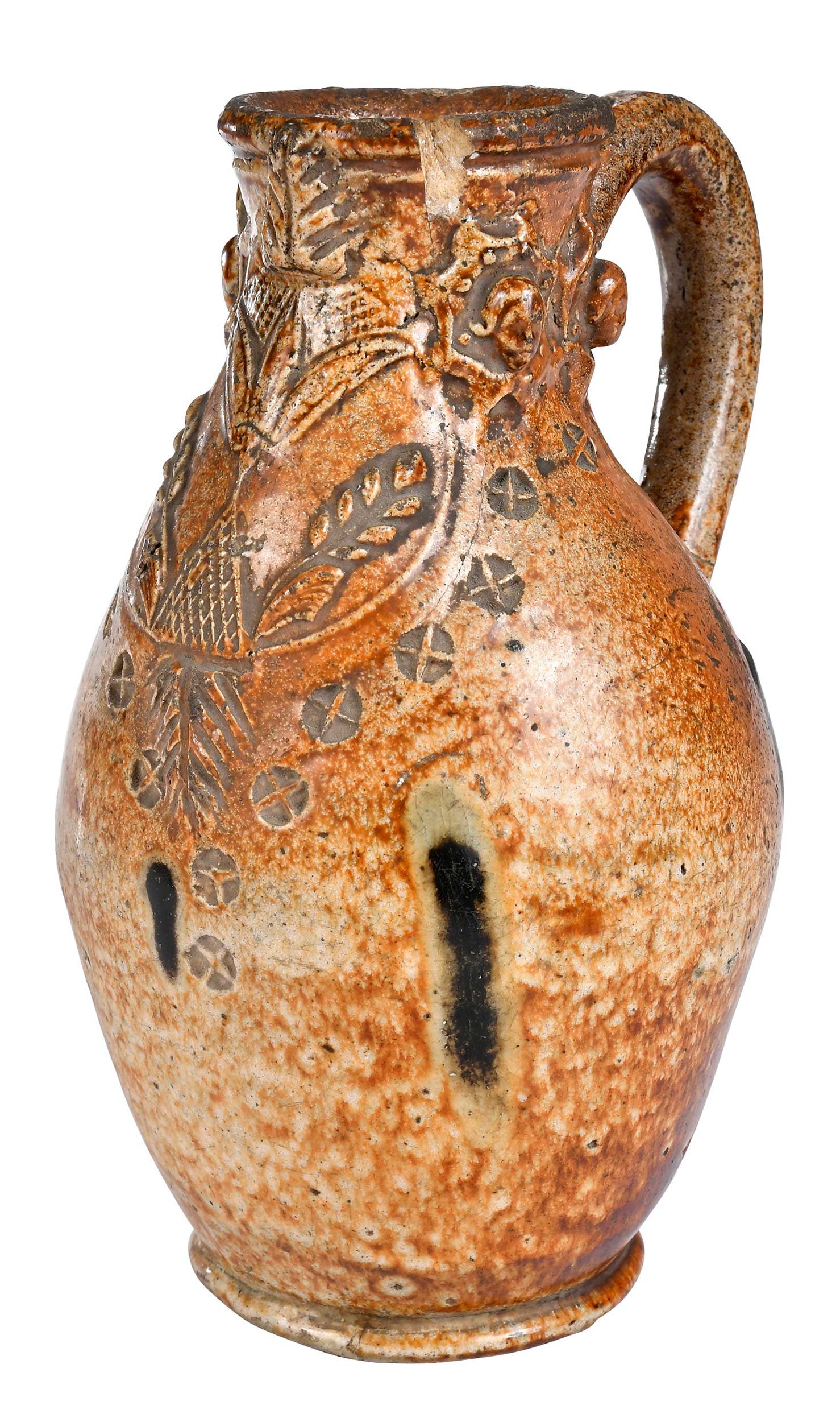 Continental Salt-Glazed Stoneware Tyg with Impressed Decoration (1 of 15)