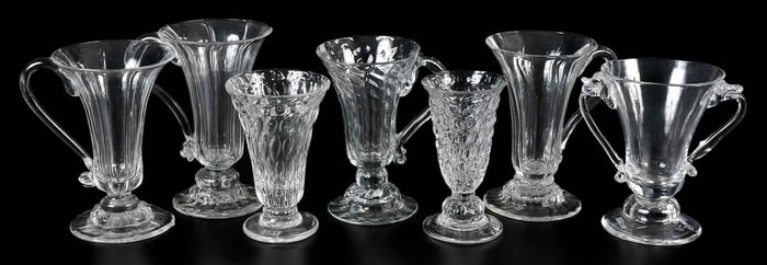 Seven Early Jelly and Syllabub Glasses