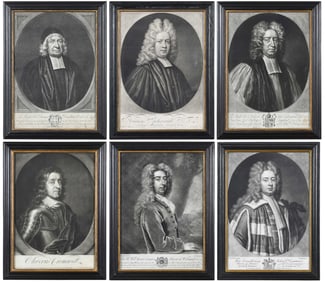Six Mezzotints of Gentlemen
