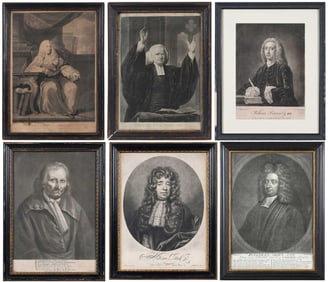 Group of Stray Gentleman, Six Mezzotints