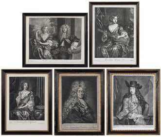 Five Dutch Related Mezzotints