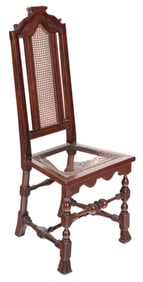 Rare Boston William and Mary Cane Back Side Chair