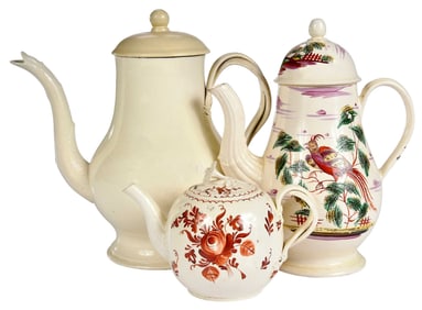 Three Staffordshire Creamware Serving Pieces