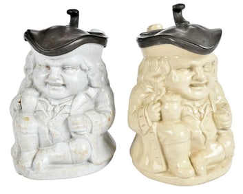 Two Toby Mug Form Syrup Dispensers