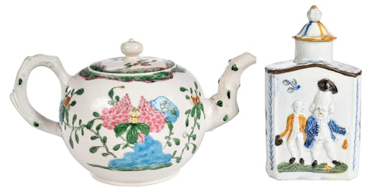 Two Pieces of English Pottery Tea Ware