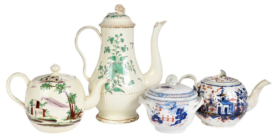 Four English Creamware Service Pieces