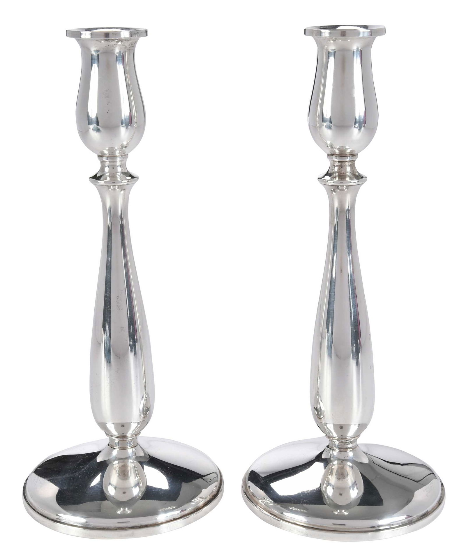 Pair of Cartier Weighted Sterling Candlesticks with Bags (1 of 6)