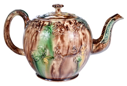 Staffordshire Whieldon Type Creamware Teapot and Cover