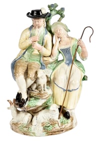 Staffordshire Figural Group of Couple in Pastoral Scene, Ralph Wood