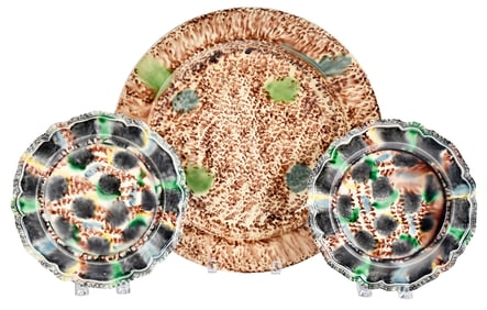 Three Staffordshire Whieldon Type Pottery Dishes