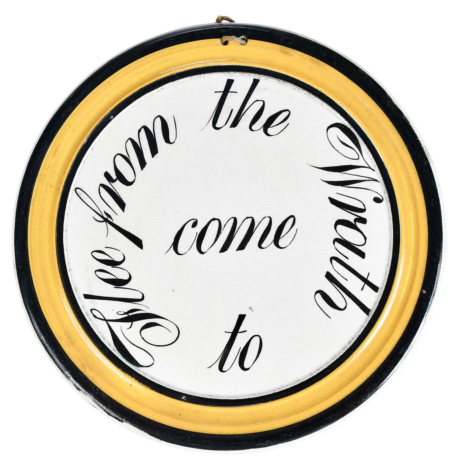 Early 19th Century English Lustre Pottery Plaque with Verse (1 of 5)