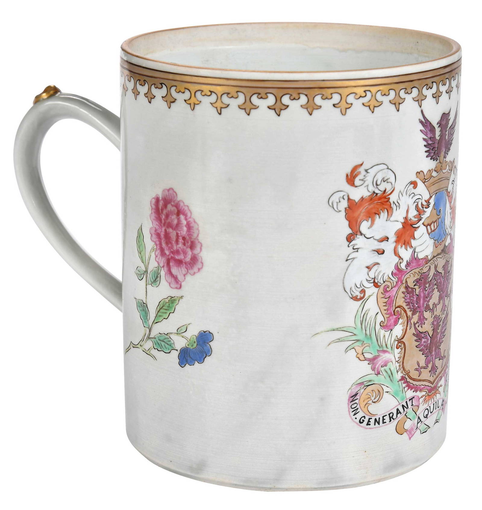 Chinese Export Armorial Porcelain Cann, Rodney