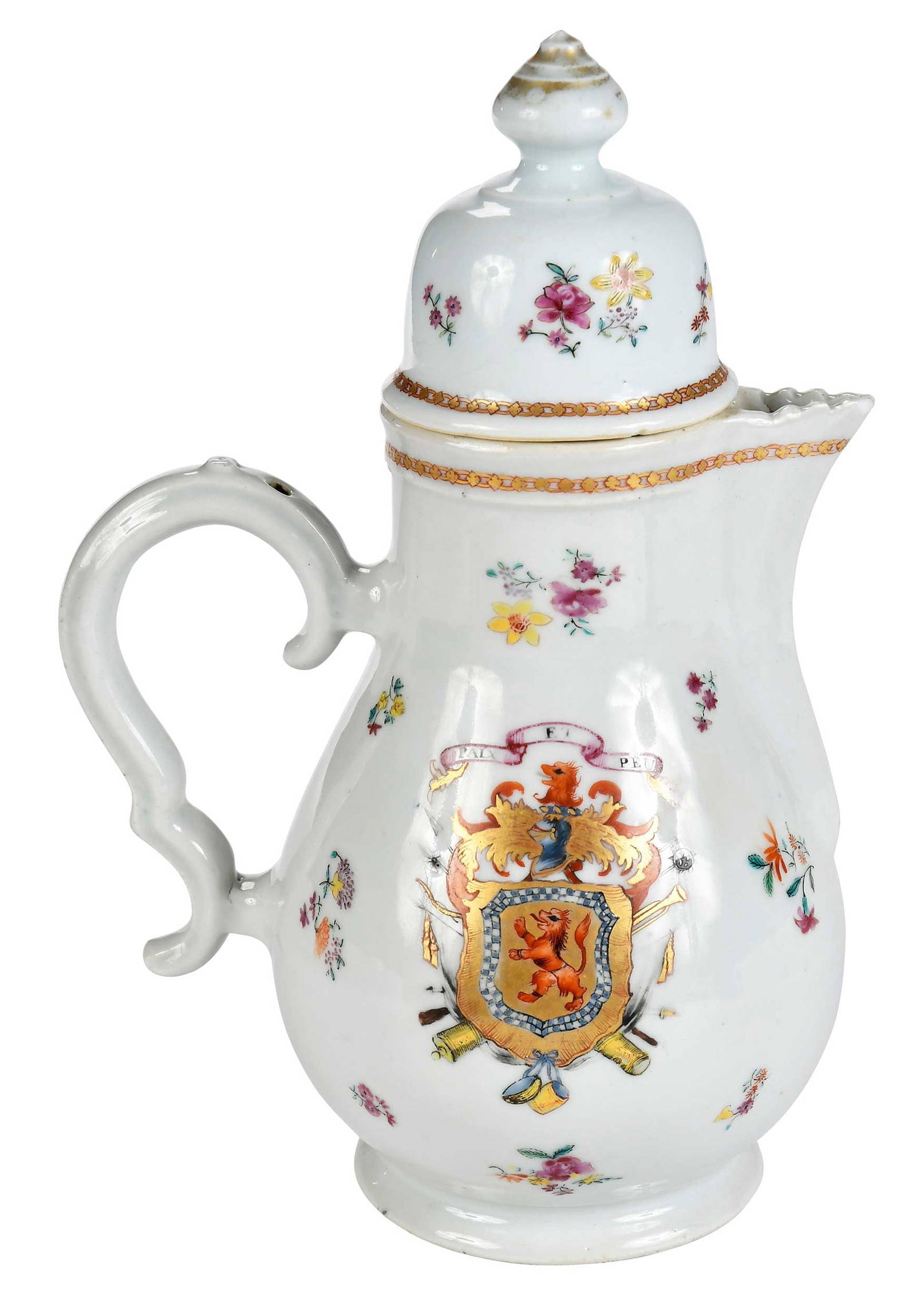 Very Fine Chinese Export Armorial Porcelain Lidded Pot, Maitland