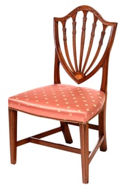 Massachusetts Federal Mahogany Shield Back Side Chair