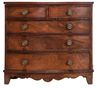 Miniature George III Mahogany Bow Front Chest