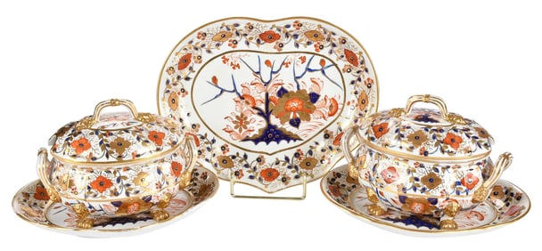 Five Pieces of Royal Crown Derby Imari Porcelain