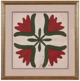 Framed Appliqued Quilt Square