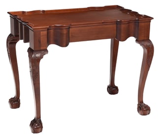 John Goddard Newport Style Carved Mahogany Tea Table