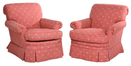 Pair of Modern O. Henry House Pink Club Chairs