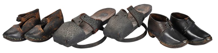 Three Pairs of Period Shoes, Ladies' and Children's