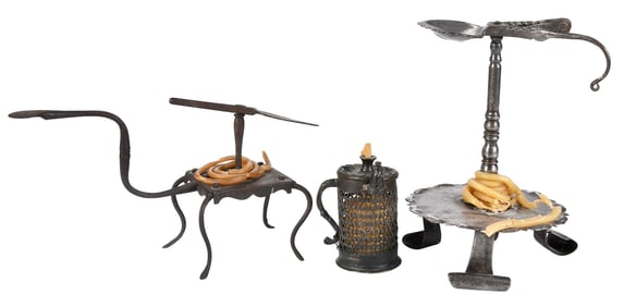 Three Early Iron Wax Jacks