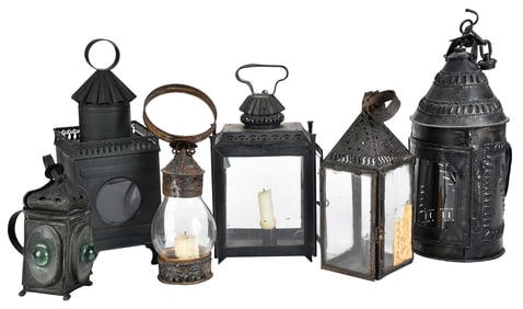 Six Lanterns, One Dated 1845