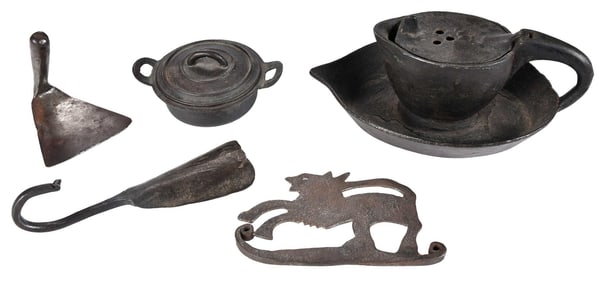 Five Early Iron Table Objects