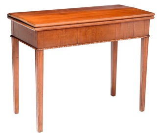 Connecticut  River Valley Chippendale Cherry Card Table