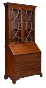 American Federal Mahogany Secretary Bookcase