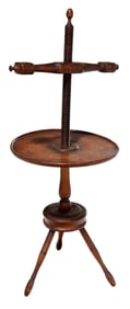 Early American Adjustable Double Arm Candle Stand Table