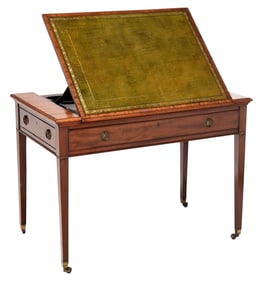 George III Mahogany and Leather Inset Architect's Table