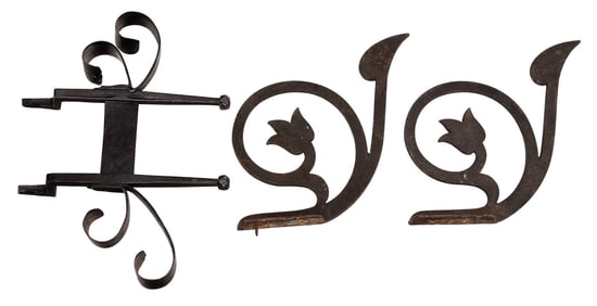 Three Wrought Iron Household Elements