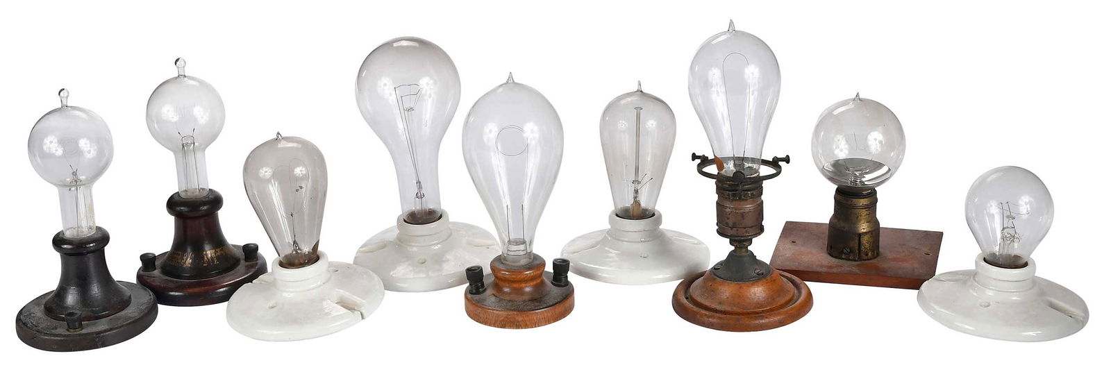 Nine Antique Lightbulbs (1 of 4)