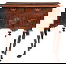 Rare Queen Anne Inlaid Walnut Dressing Table, Early Newport Provenance