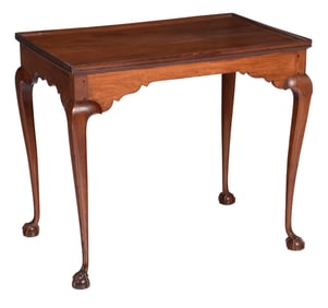 Fine Massachusetts Chippendale Carved Mahogany Tea Table, Israel Sack Provenance