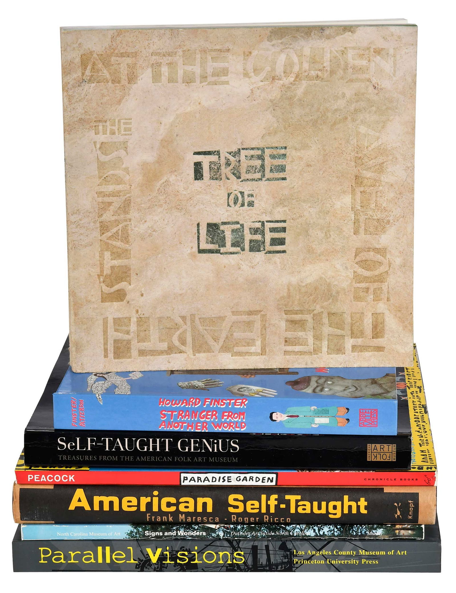 47 Art Reference Titles, Outsider and Self-Taught: including: Between Worlds: The Art of Bill Traylor by Leslie Umberger, Washington, D.C.: Smithsonian American Art Museum, 1994; The Art of Romare Bearden, Washington, D.C.: The National Art Gallery, 2
