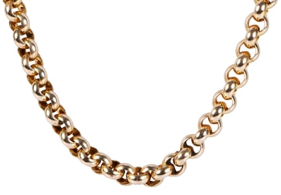 14kt. Large Rolo Link Chain Necklace