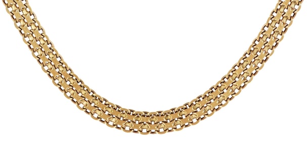 18kt. Italian Fancy Link Necklace