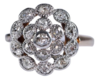 14kt. Milgrain Antique Diamond Ring
