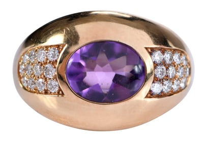 18kt. Mauboussin Amethyst and Diamond Ring