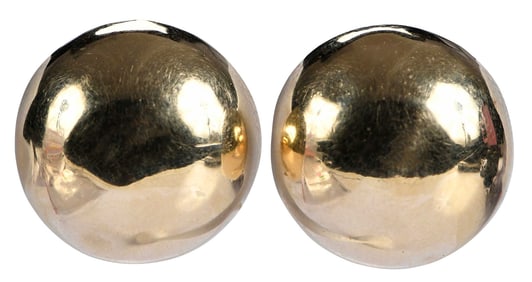 14kt. Domed Button Earrings