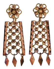 18kt. Cluster Cannetille Earrings