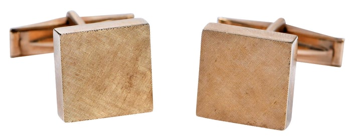 14kt. Textured Lindsey Square Cufflinks