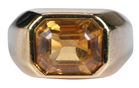 14kt. Citrine Signet Ring
