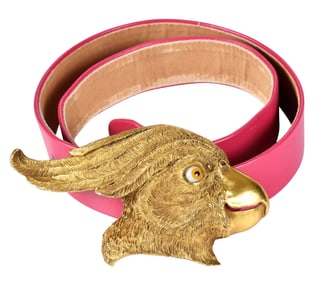 Christopher Ross 24kt. Gold Plated Cockatoo Belt