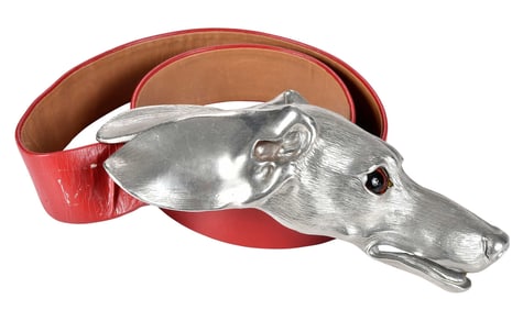 Christopher Ross Silver Plated Greyhound Belt