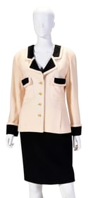 Chanel Cream Boucle Skirt Suit