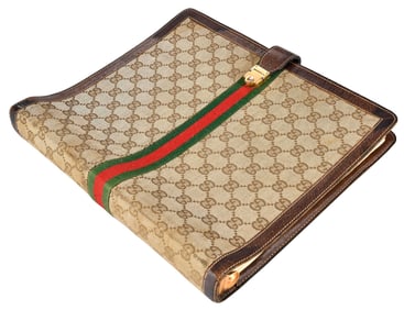 Gucci GG Canvas and Leather Portfolio