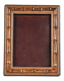 Gucci Leather and Bamboo Picture Frame
